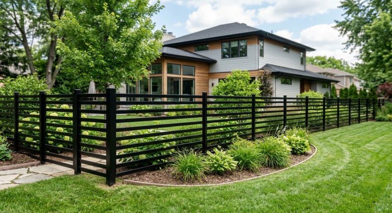 Black Metal Fence Installation in Grand Rapids, MI